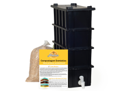 Mini Composteira Dom�stica Preta 4 andares - 4l