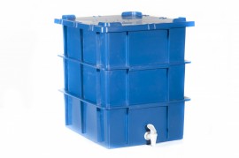 Composteira Domstica Azul 15 Litros Sem Minhocas