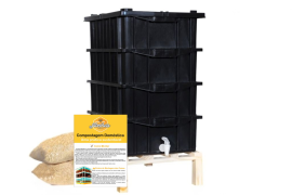Composteira Dom�stica 15 l com 4 andares e Suporte