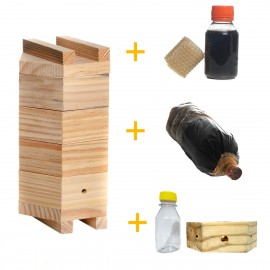 Kit Sextavada de Jata� + Atrativo + Isca Pet + Alimentador